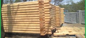 Строим стены для бани из дерева